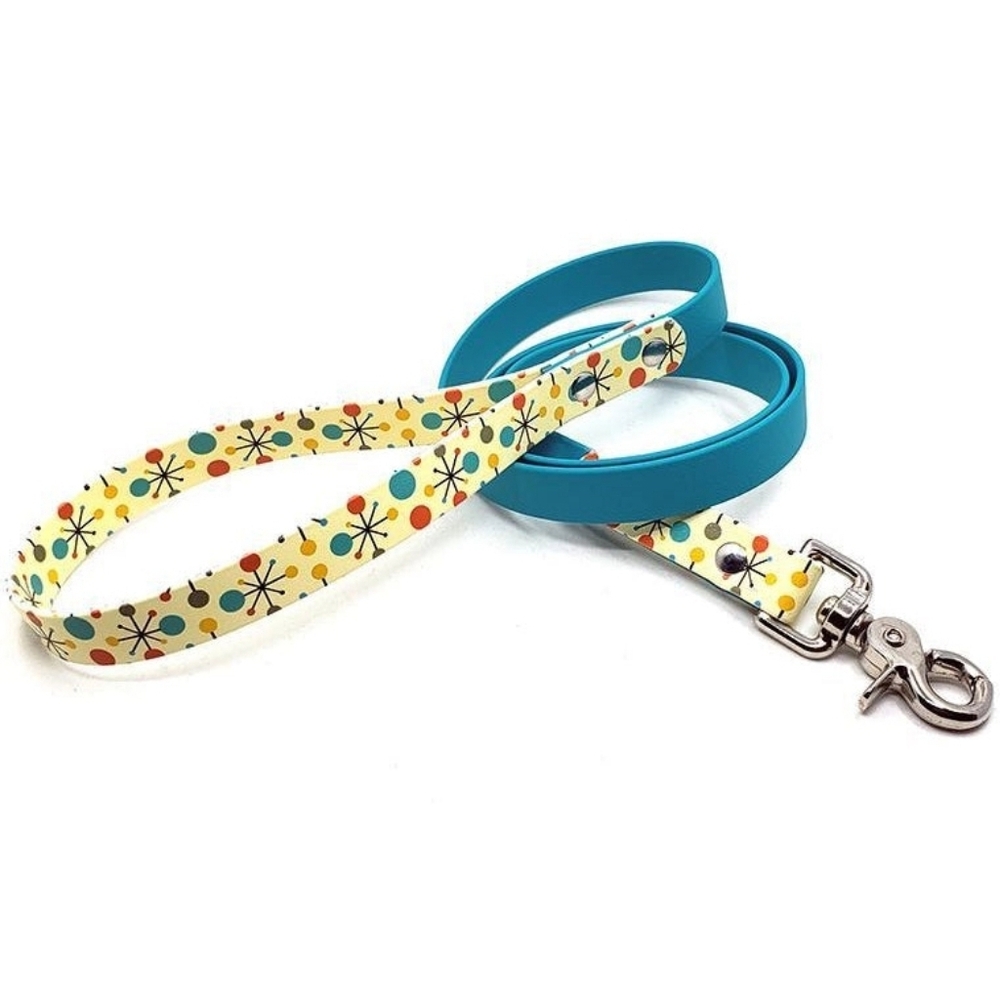 Rubber Dog Leash with Blue Handle NWT